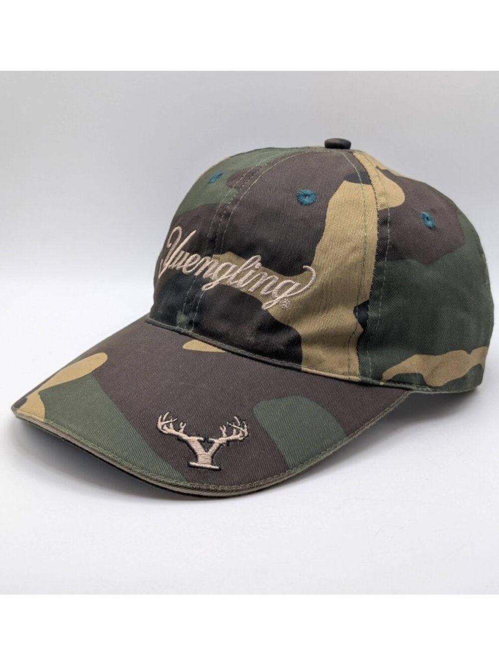 Yuengling Beer Hat Camo Deer Hunting Hat Antlers PA Camouflage Adjustable Strap